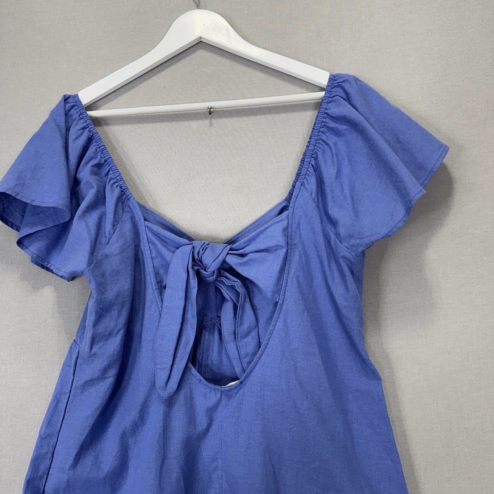 La Relaxed Young Dress Womens Large Bluebell Linen Blend Babydoll Sundress Beach — image 8 of 8
